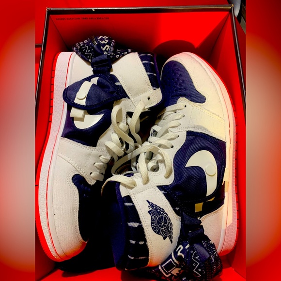 The Air Jordan 1 Retro High OG SP Utility Stash Quai 54  WHITEINDIGO-LIGHT BONE - Picture 1 of 8